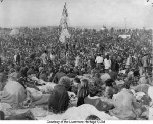 The Altamont Speedway with 300,000 hippies